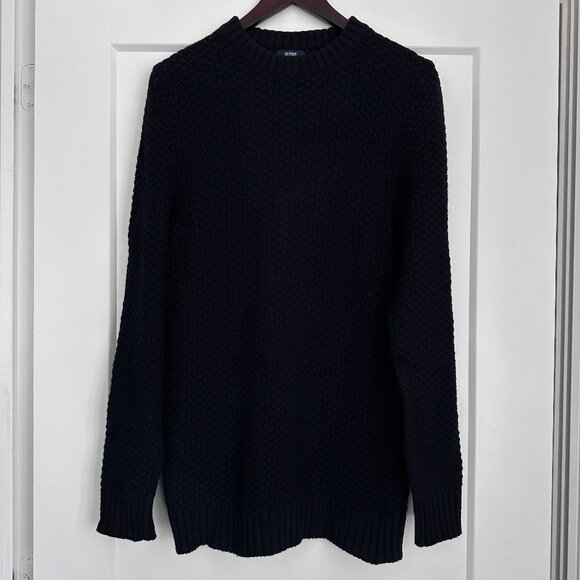 BENSON CREWNECK KNIT SWEATER IN NAVY BLUE - Picture 1 of 3